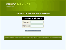 Tablet Screenshot of grupomaxinet.com